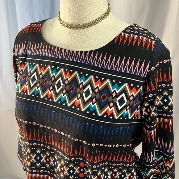 19 Cooper Aztec 3/4 sleeve blouse size xl - Picture 2 of 10